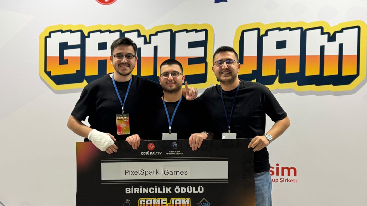 The PixelSpark Games founding team at Game Jam 2026